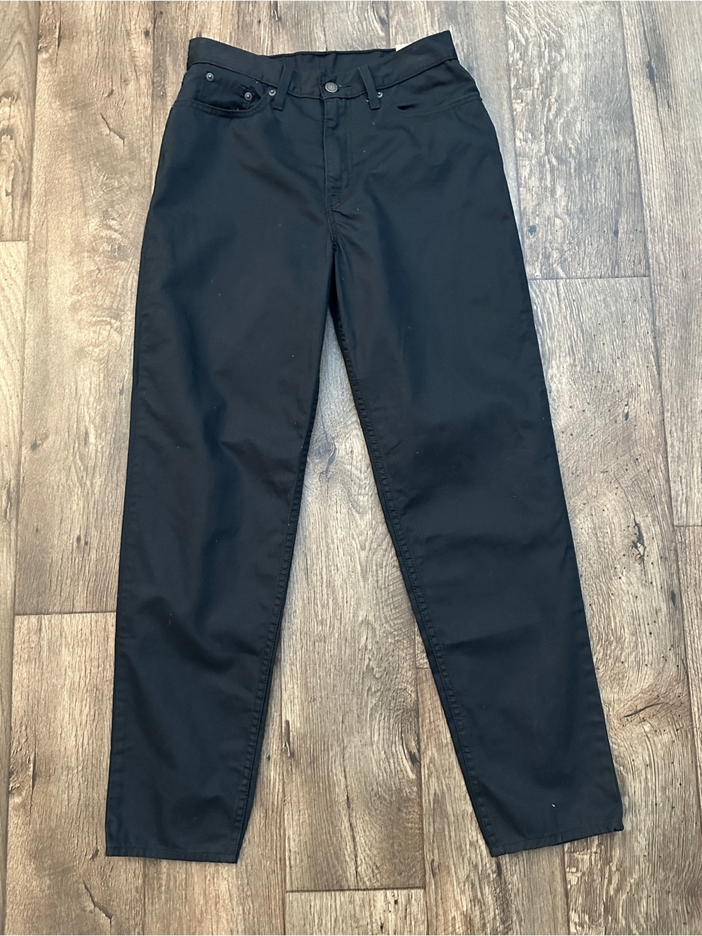 Levi's High Waisted Mom Cotton Hemp Blend Pants Women's Size 29x30 Black